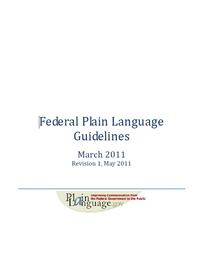 Federal plain language guidelines thumbnail
