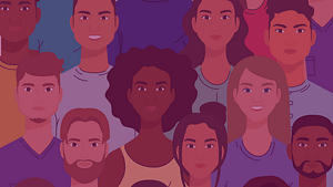 An illustration of a diverse group of people.