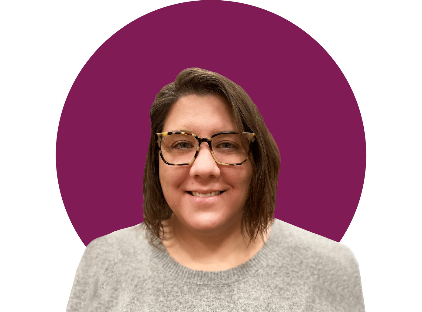 Headshot of Heather Duncan, a white woman with chin length brown hair and tortoiseshell glasses.