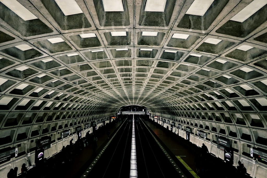 Photo of the inside of a DC Metro station