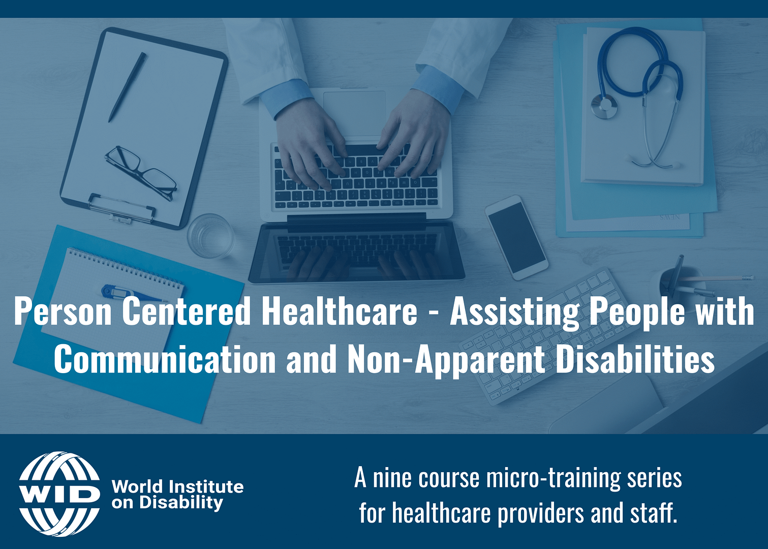 Person-Centered Decorative image with information on Person Centered-Healthcare training series
