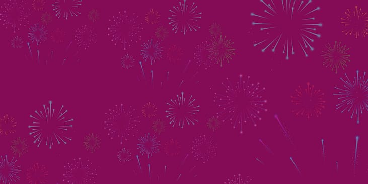 multi-colored fireworks
