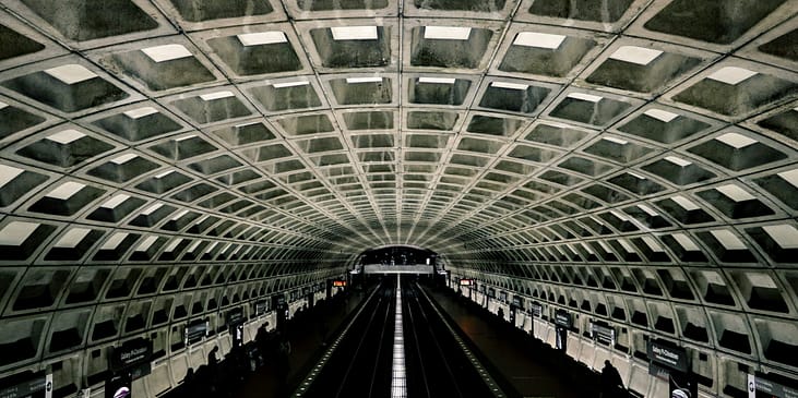 Photo of the inside of a DC Metro station
